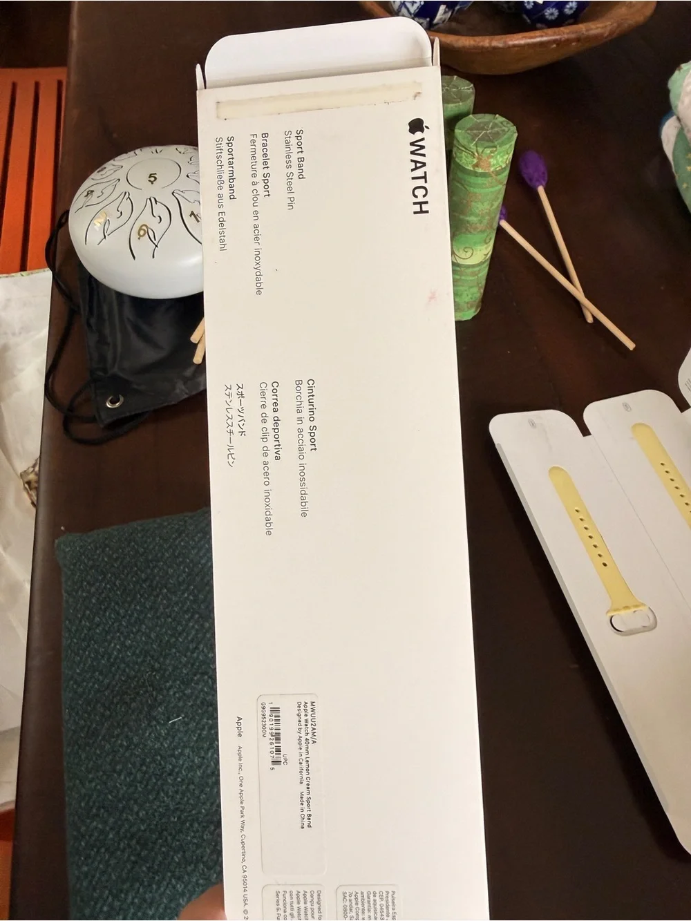 New Authentic Apple Watch 40mm Sport Band Lemon Cream W/Box